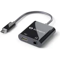 Sonero Convertisseur audio USB Premium, connecteur USB-C vers USB-C + prise jack