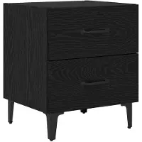 vidaXL Armoire de lit Chêne noir 40 x 35 x 47.5 cm Bois d'ingénierie