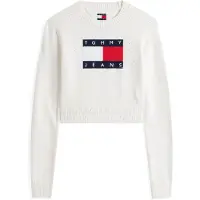 Tommy Hilfiger Sparkle Flag Sweater Blanc XS Femme