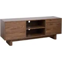Oviala Meuble TV 160 cm scandinave bois foncé - Bowy