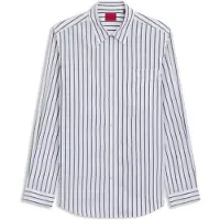HUGO Erillo 10273452 Long Sleeve Shirt Blanc L Homme