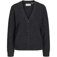 TeeShoppen Cardigan ' Knitted Cardigan ' gris foncé