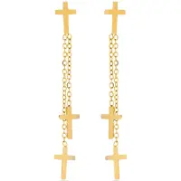 Luxenter Boucles d'oreilles finition or jaune 18 carats - Myas