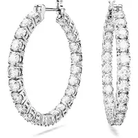 Swarovski Boucles d'oreilles 'Matrix' argent / transparent