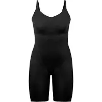 Spanx Femmes, Body, Thinstincts 2.0 - Closed-Bust Mid-Thigh Bodysuit - Kleur Zwart - Maat M, Noir, (M)