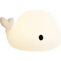 QAZQA Lampe de table blanche 30 cm avec LED, dimmable, IP54 et rechargeable - Baby Whale