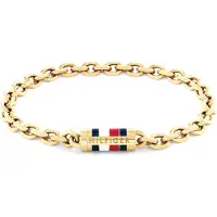 Tommy Hilfiger - Original gold-plated Bruce Chain bracelet 2790653 - Length: 19 cm, (19 cm, Acier inoxydable)