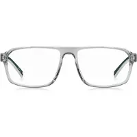 HUGO BOSS Monture optique en acétate transparent avec finitions vertes