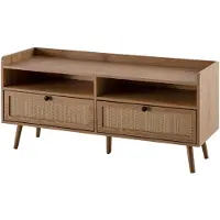 Wohnling Plaque de base résidentielle 120 cm tiroir meuble tv commode rotin rangement |