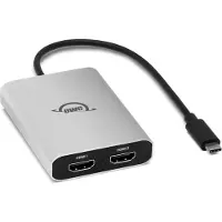 OWC USB-C Dual HDMI 4K For Apple Silicon M1 to M4 (HDMI, 8.30 cm), Adaptateur données + vidéo, Argent