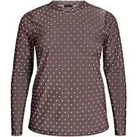 Zizzi Chemisier 'ELEAH' marron / blanc naturel