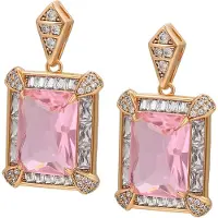Gaya Boucles d'oreilles or rose / rose / transparent