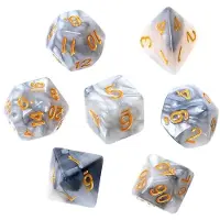 Rebel Un ensemble de dice. Figures en acier deux tons et en or blanc