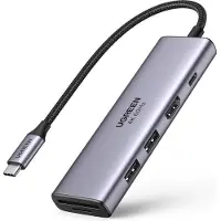 UGREEN Adaptateur 5W1 Revodok Cm511, Hub Usb-C Do 2X Usb,Hdmi, Usb-C, Tf/Sd (Szary)