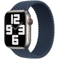 Apple Bracelet Solo tressé Watch | 38/40/41/42 mm - Taille 8 - Abyss Blue