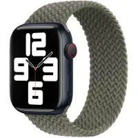 Apple Solo Strap tressé pour l'Watch | 44/45/46/49 mm - Taille 11 - Olive