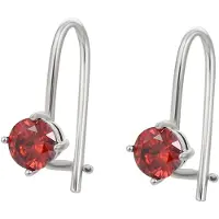 Gaya Boucles d'oreilles rouge rubis / argent