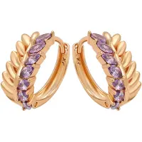 Faina Boucles d'oreilles or rose / lavande