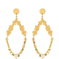 Luxenter Boucles D'oreilles Luxenter Ukdra En Or Jaune 18 Carats