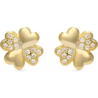 Luxenter Boucles D'oreilles Luxenter Hatua Argent, Or Jaune Et Cz