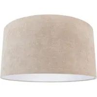 QAZQA Abat-jour en tissu marron clair rond 50/50/25
