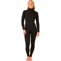 Rip Curl Dawn Patrol 4/3 Mm Woman Long Sleeve Chest Zip Neoprene Suit Vert 8 Femme