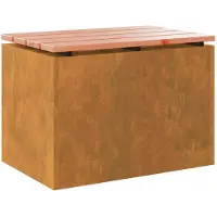 vidaXL Banc de jardin en acier résistant aux intempéries 60 x 40 x 43 cm