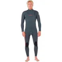 Rip Curl Dawn Patrol Pro 3/2 Mm Long Sleeve Chest Zip Neoprene Suit Gris L Homme