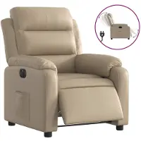 vidaXL Fauteuil relax électrique cappuccino brun similicuir