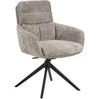 Giga Roger chaise de salle à manger avec accoudoirs gris.