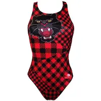 Turbo Red Tiger Swimsuit Rouge,Noir S Femme