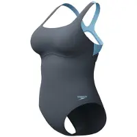 Speedo Flex Band Swimsuit Gris UK 38 Femme