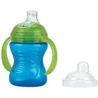 Nuby gobelet anti-goutte swirl clik it - 240 ml - bleu - 6 mois +