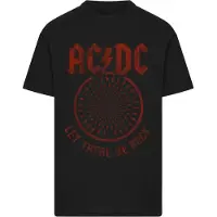Mc Clothes T-Shirt 'ACDC Let There Be Rock' rouge foncé / noir