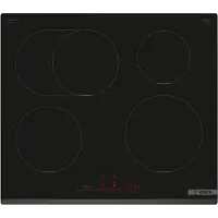 Bosch Série 6 PIF631HB1E Table de cuisson noire intégrée 60 cm Table de cuisson à induction 4 zones