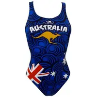 Turbo Australia 2011 Pro Resist Swimsuit Bleu 7-8 Years Fille
