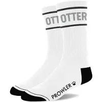 Prowler Hommes, Chaussettes, Chaussettes Loutre - Blanc/Gris, Blanc, Gris, (Une unité par pack, 40 - 45)