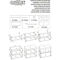 Arditex Disney Mickey 3 Drawer Storage Shelf Multicolore Enfants
