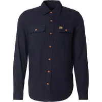 Superdry pour homme. M4010723A Chemise de travail en flanelle noire (S), Casuel, Manche longue, Le coton biologique, Durable