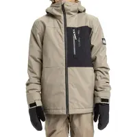Quiksilver - Veste de ski/snowboard - Side Hit Solid Youth Jacket Fallen Rock - Taille Enfant 10 ans - Beige