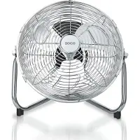 Sogo VEN-SS-21025, Ventilateur de sol industriel, Chrome, Métal, 30 cm, AC, 55 W