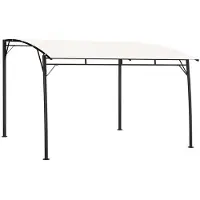 The Living Store Protection solaire de jardin 3x3x2,55 m Blanc crème