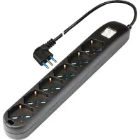 Poly Pool PP0537.2XL Rallonge 1,5 m 6 sorties AC Intérieur Noir