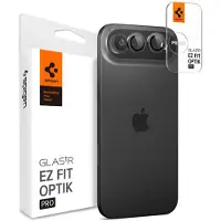 Spigen Optik Pro EZ Fit Lens Protector - Protection d'objectif de caméra (lot de 2) Apple iPhone Air - Crystal Gray