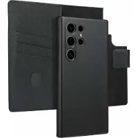 Accezz Étui de télephone portefeuille en cuir 2-en-1 avec MagSafe pour Samsung Galaxy S24 Ultra - Onyx Black