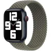 Apple Bracelet Solo tressé pour Watch | 44/45/46/49 mm - Taille 2 - Olive