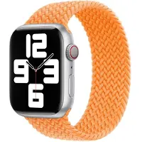 Apple Bracelet Solo tressé pour Watch | 44/45/46/49 mm - Taille 11 - Bright Orange