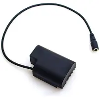 Caruba Panasonic DMW DCC12 décodage complet batterie factice (câble droit) (Batterie de l'appareil photo), Alimentation pour appareil photo, Noir