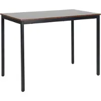 Relaxdays Table de salle à manger , pour 4 personnes, table de cuisine, dimensions : 76 x 110 x 60 cm, salle à manger et cuisine, table, charge maximale de 80 kg, marron/noir