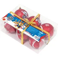 Arditex PW14024 Lot de 6 boules de sapin de Noël diamètre 8cm de NICKELODEON-Paw Patrol